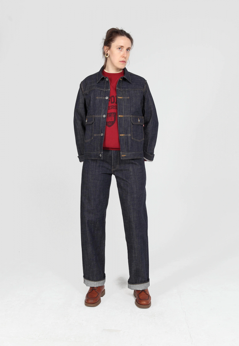 DOUBLE POUNDER ДЖИНСЫ X-04-S-OW SELVEDGE RANCH JEANS WIDE FIT