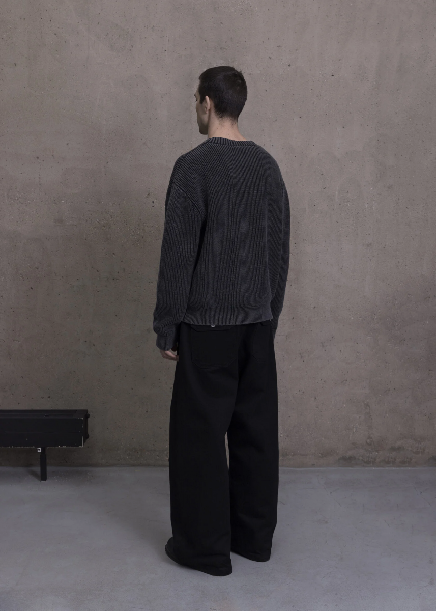 OPEN SYMBOLS WASHED SWEATER DARK