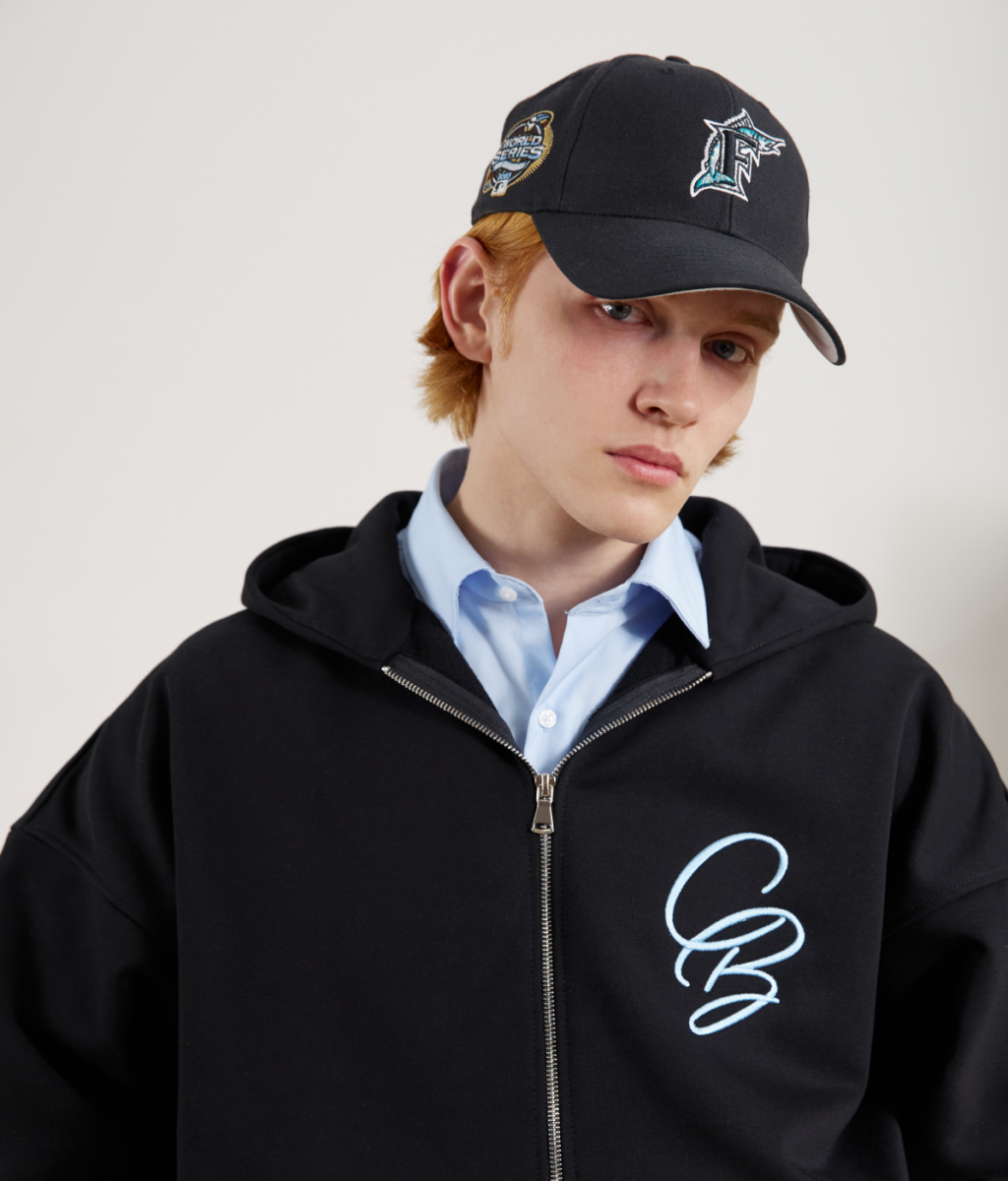COUP BRAND ZIP HOODIE CB BLACK