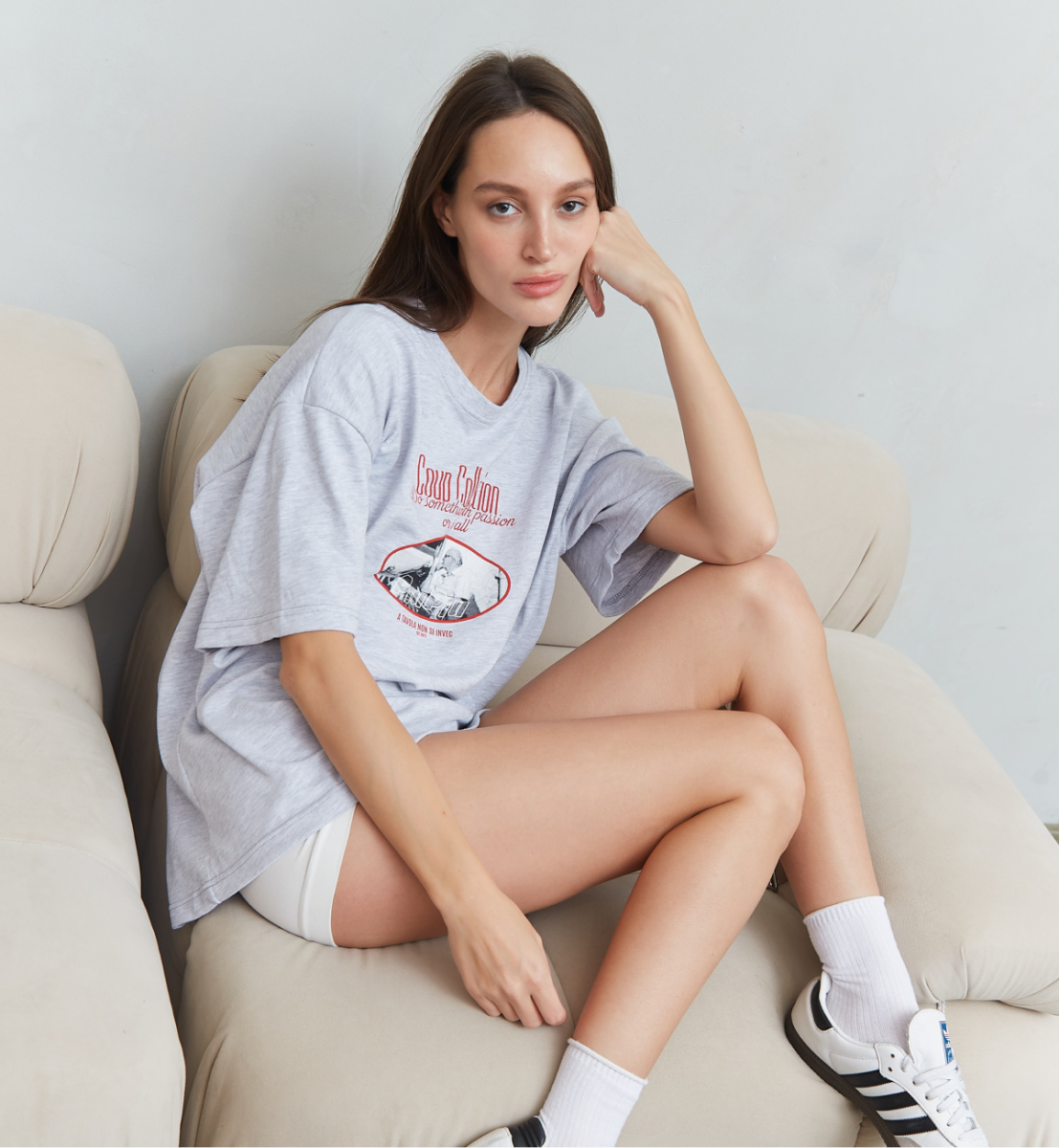 COUP BRAND T-SHIRT PIUPIU GREY MARL