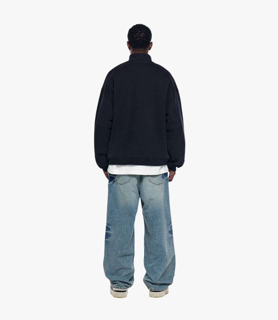 FRHT СВИТШОТ HALF-ZIP BLACK