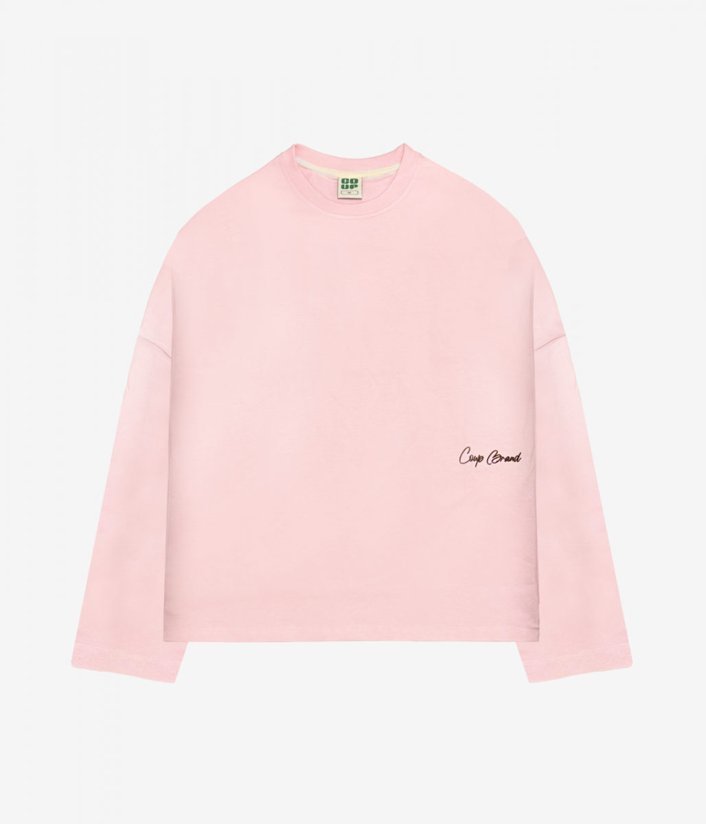 COUP BRAND LONG SLEEVE BASIC PINK/BROWN