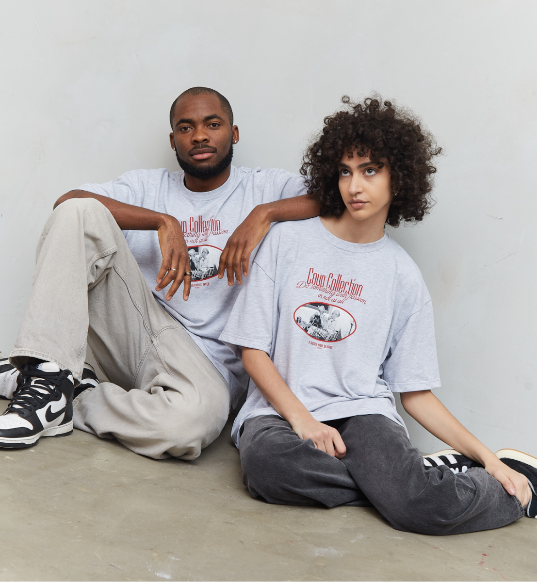 COUP BRAND T-SHIRT PIUPIU GREY MARL
