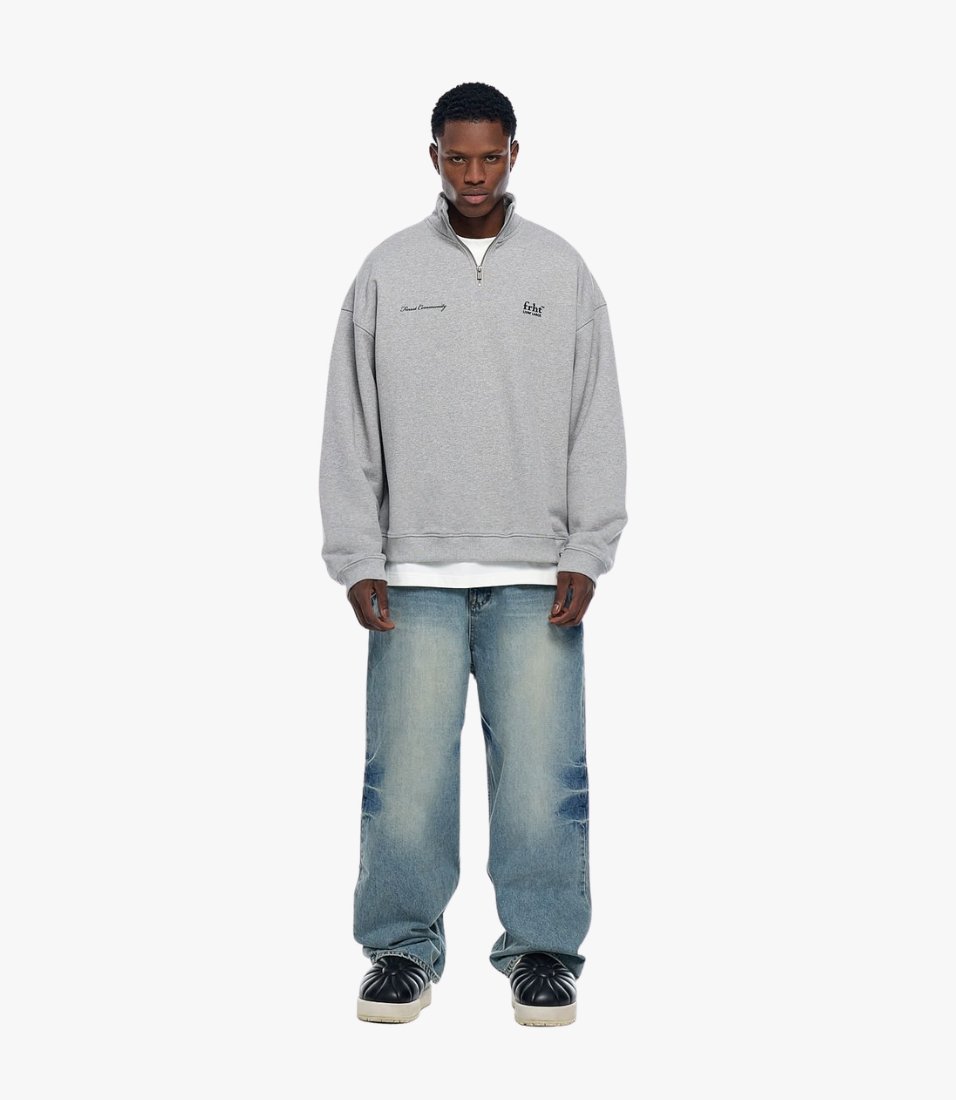 FRHT СВИТШОТ HALF-ZIP MELANGE