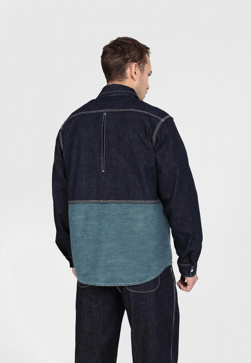 DOUBLE POUNDER РУБАШКА BLOCK SHIRT S-01-OWP