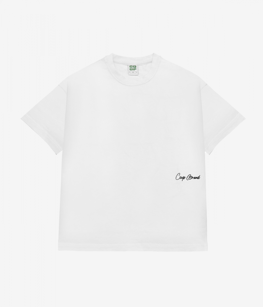 COUP BRAND T-SHIRT BASIC WHITE/BLACK