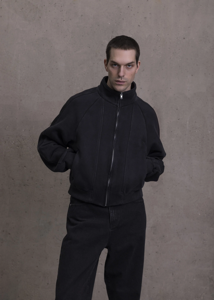 OPEN SYMBOLS CONTOUR ZIP-UP SWEATSHIRT
