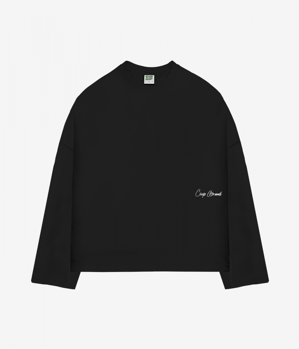 COUP BRAND LONG SLEEVE BASIC BLACK/CREAM