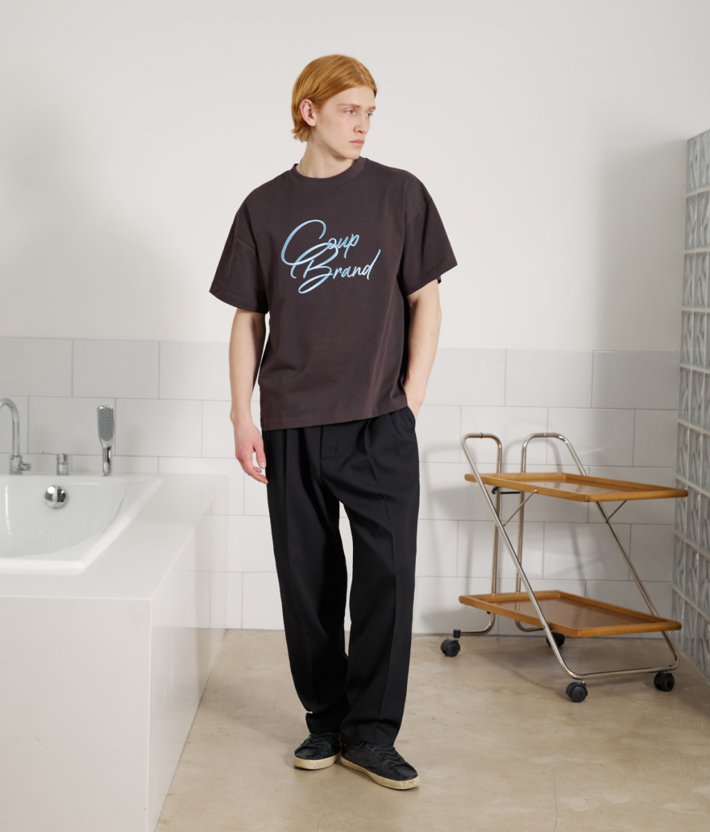 COUP BRAND T-SHIRT CB BROWN/SKY