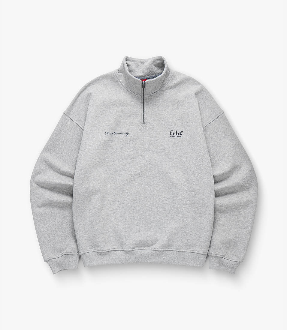 FRHT СВИТШОТ HALF-ZIP MELANGE