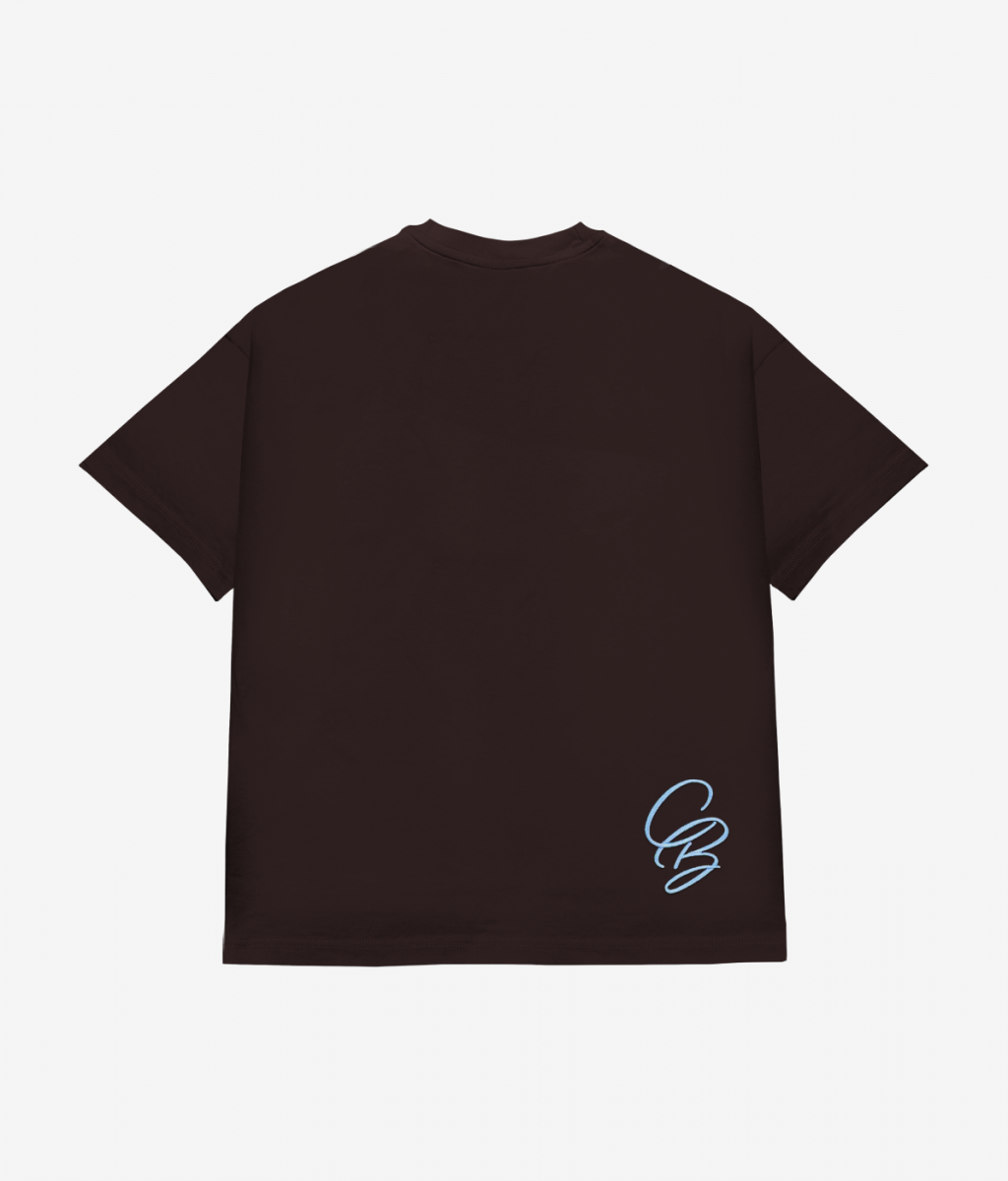 COUP BRAND T-SHIRT CB BROWN/SKY