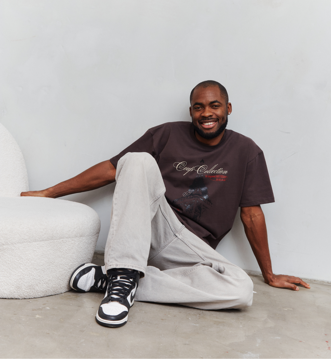 COUP BRAND T-SHIRT PARIS BROWN