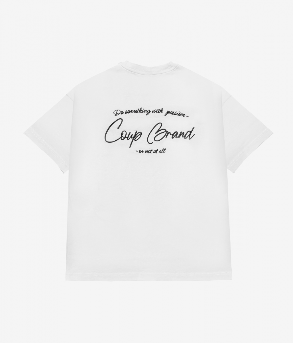 COUP BRAND T-SHIRT BASIC WHITE/BLACK