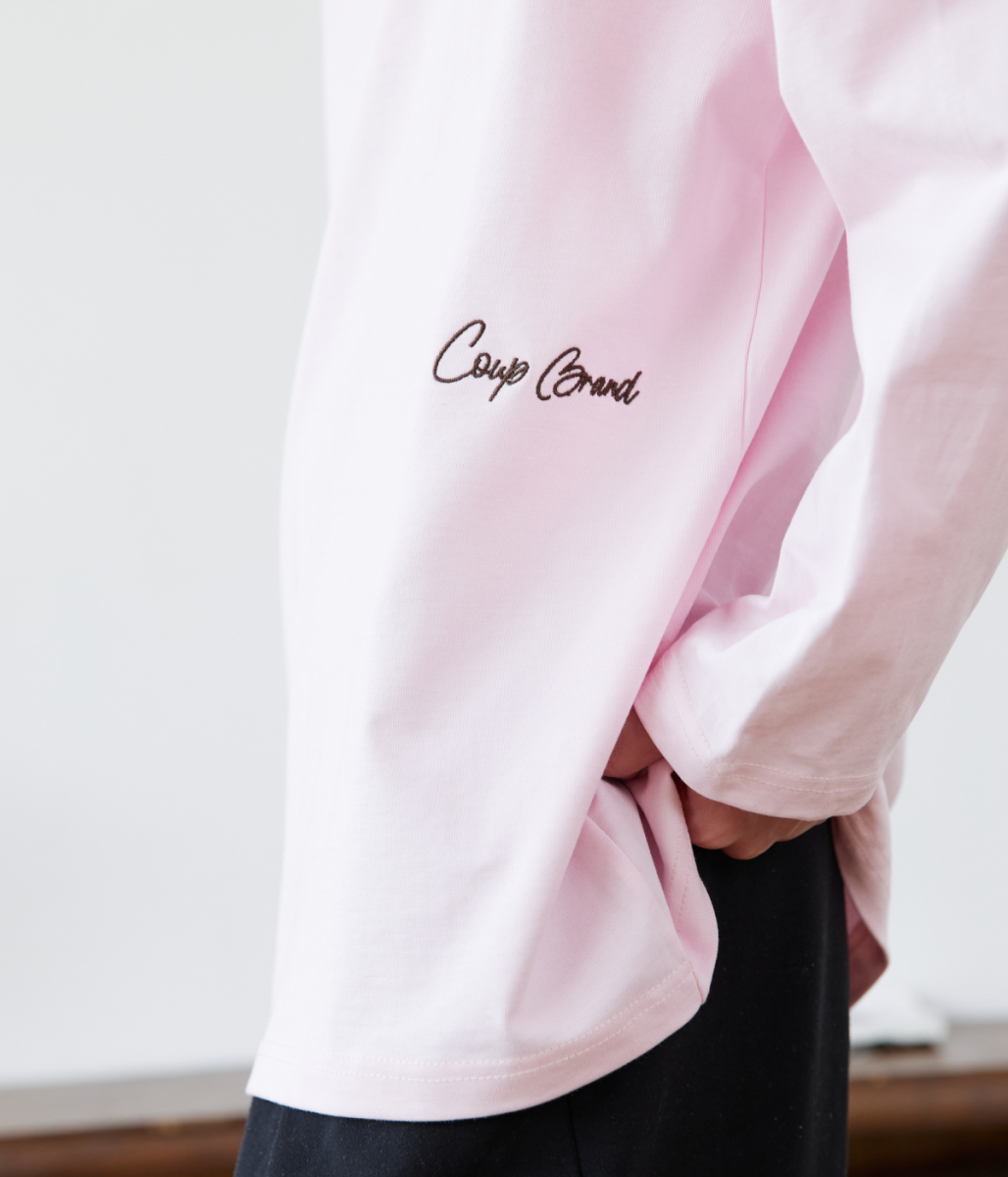 COUP BRAND LONG SLEEVE BASIC PINK/BROWN